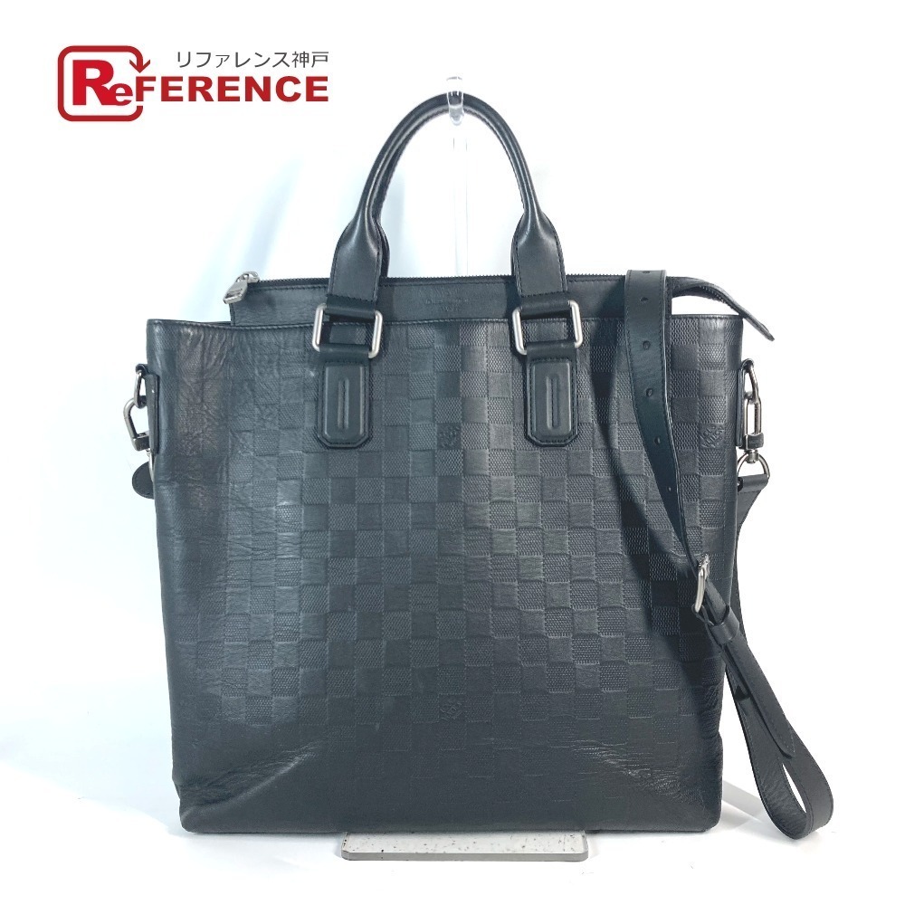 LOUIS VUITTON Damier Infini Black Daily Tote Bag Handbag Shoulder Business